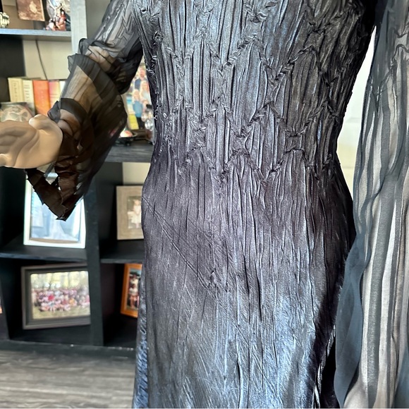 Black Komarov below-the-knee cocktail dress - Picture 5 of 14